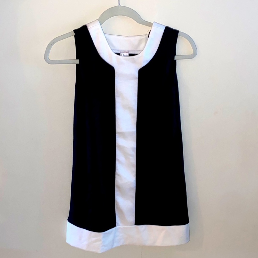 NWT Agua Black/Ivory Short Sleeve Dress